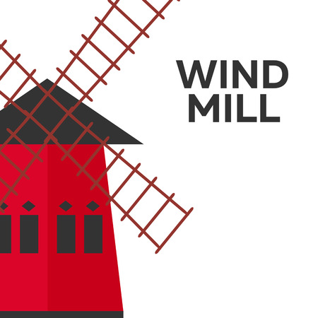 Mill flat design. Bakery. Vector illustration iconのイラスト素材