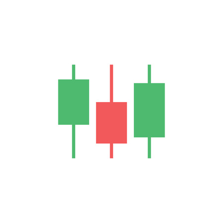 Logo Candlestick trading chart analyzing in forex stock marketのイラスト素材