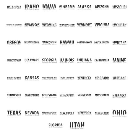 Set States of USAのイラスト素材
