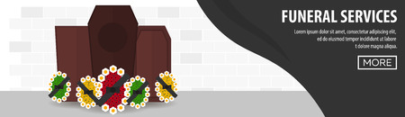 Funeral services and funeral agency banner.のイラスト素材