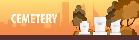 Funeral services and funeral agency banner.のイラスト素材