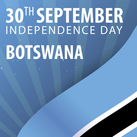 Independence day of Botswana. Flag and Patriotic Banner. Vector illustrationのイラスト素材