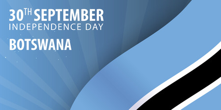 Independence day of Botswana. Flag and Patriotic Banner. Vector illustrationのイラスト素材