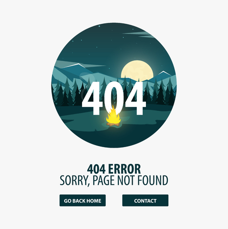404 Error. Page not found. UI UX template for website. Vector illustrationのイラスト素材