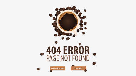 404 Error. Page not found. UI UX template for website. Vector illustration