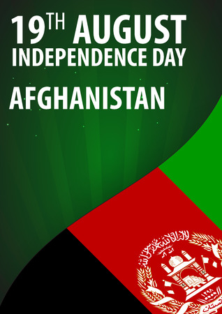 Independence day of Afghanistan. Flag of Afghanistan. Patriotic Banner. Vector illustrationのイラスト素材