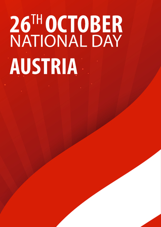 Independence day of Austria. Flag and Patriotic Banner. Vector illustrationのイラスト素材