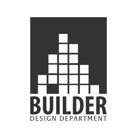 Building logo. Design department. Modern Buildings Company iconsのイラスト素材