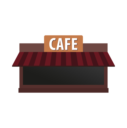 Street Cafe. Coffeeshop. City cafe. Flat design concept Vector illustrationのイラスト素材