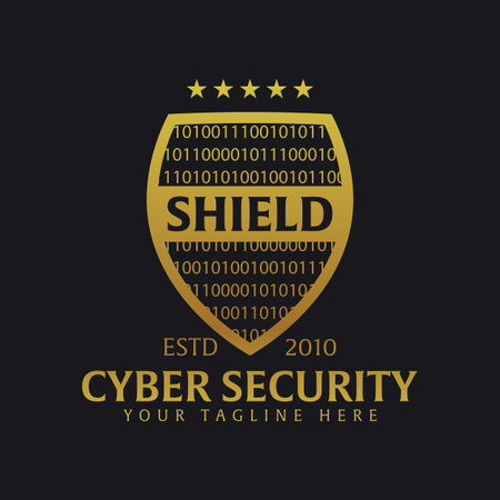 Shield logo. Protection company. Security Guardian Vector illustrationのイラスト素材