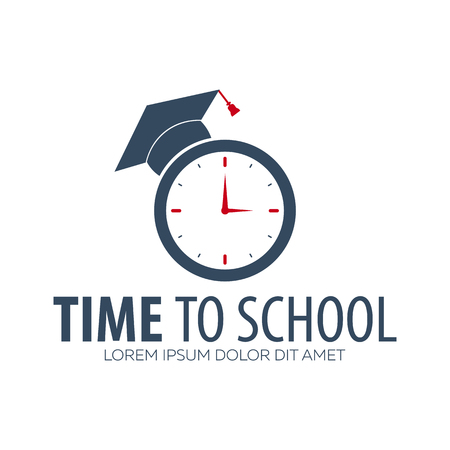 Back to School logo or emblem. Sale and Best offers. Vector illustrationのイラスト素材