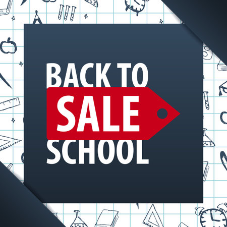 Back to School background. Education banner. Vector illustrationのイラスト素材