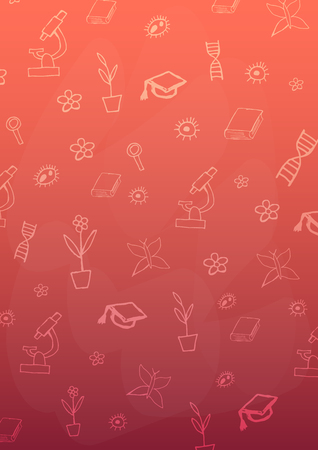 Biology subject. Back to School background. Education bannerのイラスト素材