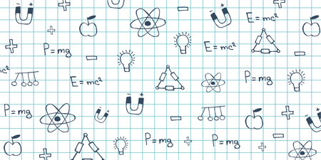Physics subject. Back to School background. Education banner