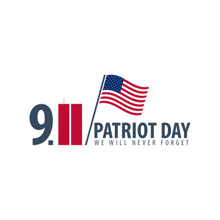 Patriot day emblems or logo. September 11. We will never forget