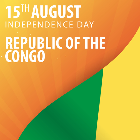 Independence day of republic of the Congo. Flag and Patriotic Bannerのイラスト素材