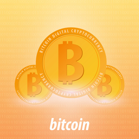 Bitcoin. Digital Cryptocurrency Mining Farm. Technology bannerのイラスト素材