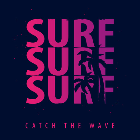 Summer graphic with palms. T-shirt design and printのイラスト素材