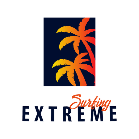 Surfing logo and emblems for Surf Club or shop. Vector illustrationのイラスト素材