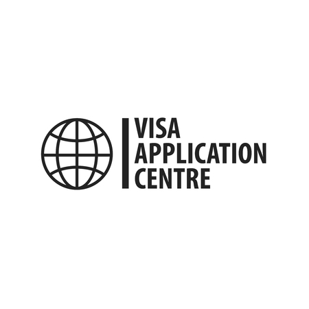 Logo of Visa application centre. Vector illustrationのイラスト素材