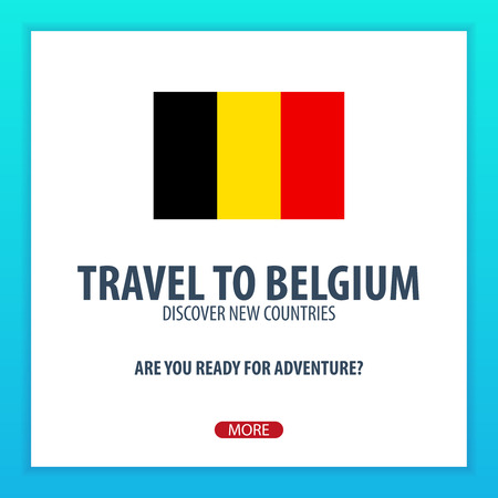 Travel to Belgium. Discover and explore new countries. Adventure tripのイラスト素材