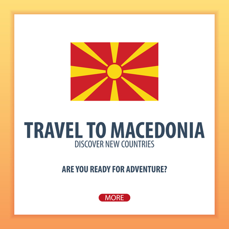 Travel to Macedonia. Discover and explore new countries. Adventure tripのイラスト素材