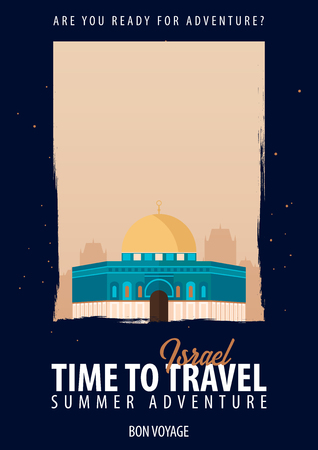 Israel. Time to Travel. Journey, trip, vacation Your adventure Bon Voyageのイラスト素材