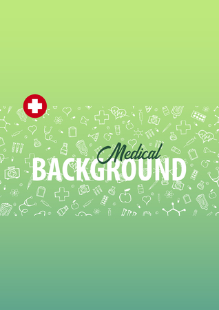 Medical background. Medical care. Health care. Vector medicine illustrationのイラスト素材