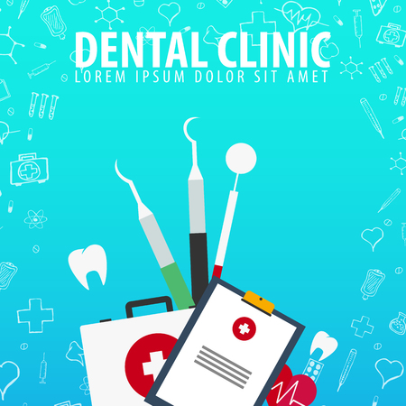 Dental clinic. Medical background. Health care. Vector medicine illustrationのイラスト素材