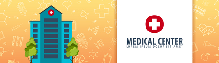 Medical banner. Health care. Vector medicine illustrationのイラスト素材