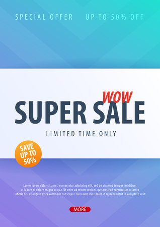 Sale poster or Flyer design. Discount background for the online store, shop, promotional leaflet, poster, banner. Vector illustrationのイラスト素材