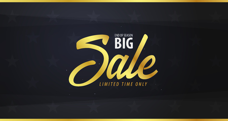 Sale banner or Flyer design with gifts. Discount background for the online store, shop, promotional leaflet, poster, banner. Vector illustrationのイラスト素材