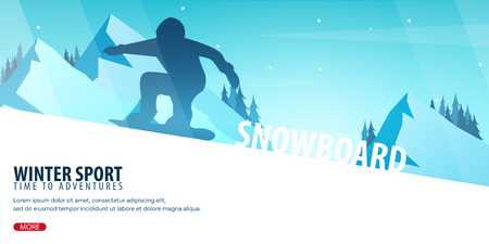 Winter sport banner.のイラスト素材