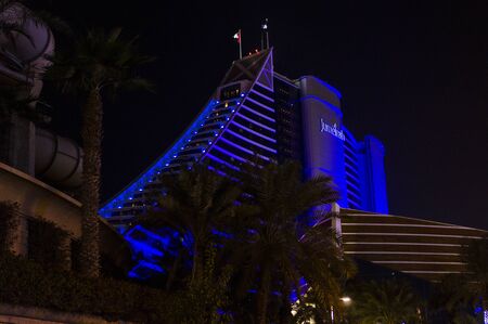 DUBAI, UNITED ARAB EMIRATES, UAE - JANUARY 19, 2018. Hotel Jumeirah Al Naseem near with Burj al Arabのeditorial素材