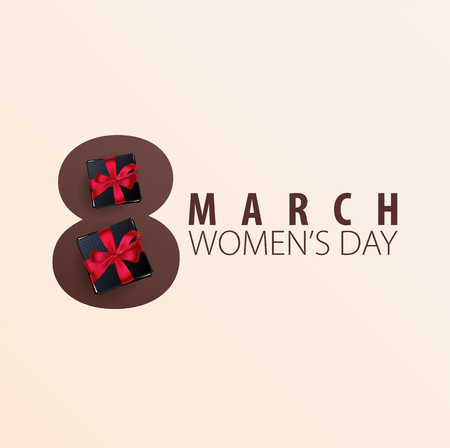 8 March International Womens Day greeting card with heards. Vector illustrationの写真素材