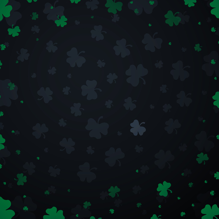 Saint Patrick's Day card with clover. Vector illustrationのイラスト素材