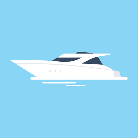 Yacht club and sailing sport. Sea travel. Vector illustrationのイラスト素材