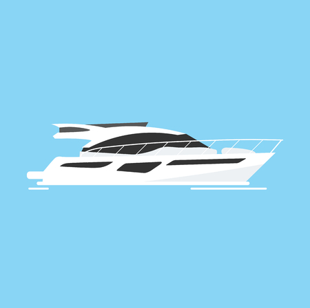 Yacht club and sailing sport. Sea travel. Vector illustrationのイラスト素材