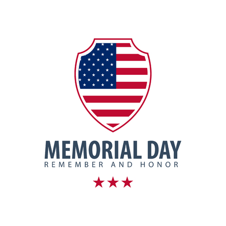 Memorial Day. Remember and Honor. USA. American Flagの写真素材