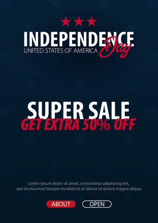 Poster of Fourth of July. 4th of July. Independence Day of the USA. Vector illustrationの写真素材