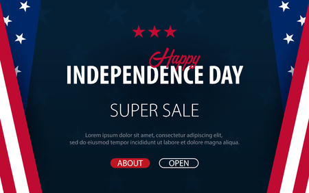 Fourth of July. 4th of July. Independence Day of the USA. Vector illustrationの写真素材
