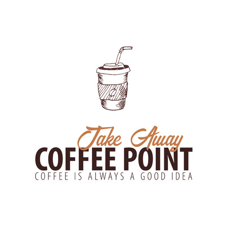 Coffee shop  emblem with doodle element. Perfect for your business designのイラスト素材
