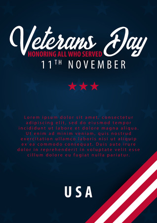 Veterans day. Honoring all who served. November 11のイラスト素材