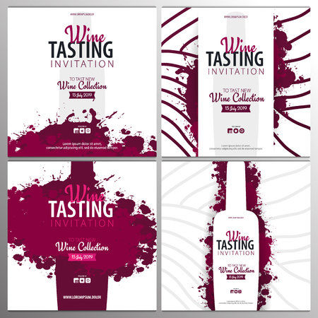 Wine tasting. Template for promotions or presentations of wine events.のイラスト素材