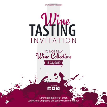 Wine tasting. Template for promotions or presentations of wine events.のイラスト素材