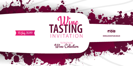 Wine tasting. Template for promotions or presentations of wine events.のイラスト素材