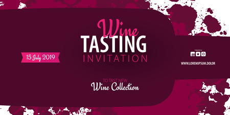 Wine tasting. Template for promotions or presentations of wine events.のイラスト素材