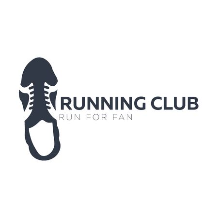 Run Marathon. Sport or Running Club  with sneakers.のイラスト素材
