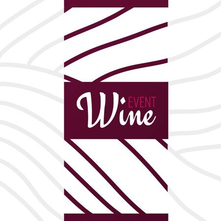 Rows of vineyards. Templates of Wine banner. Brochures, posters, invitation cards, promotional banners, menus, book coversのイラスト素材