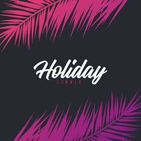 Summer Tropical palm leaves. Exotic palms tree. Floral Backgroundのイラスト素材